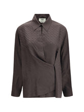 FENDI 40 silk jacquard shirt 
