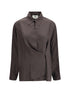 FENDI 40 silk jacquard shirt 