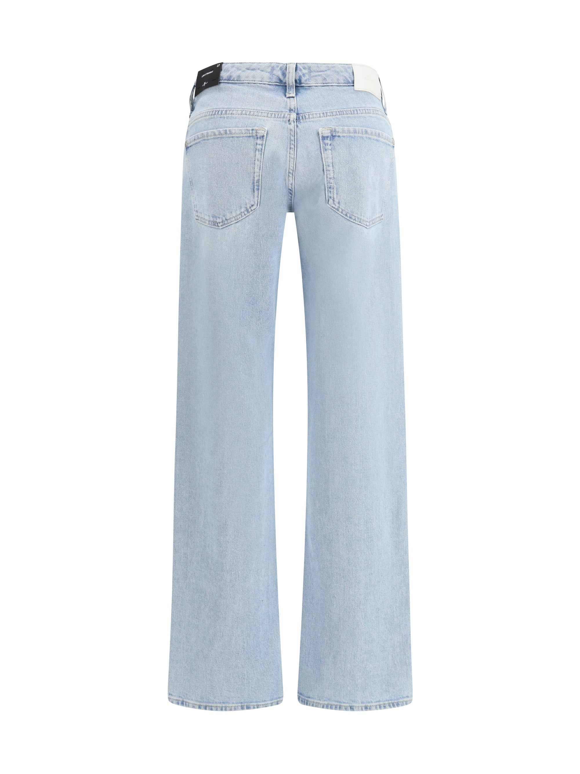 low straight jeans