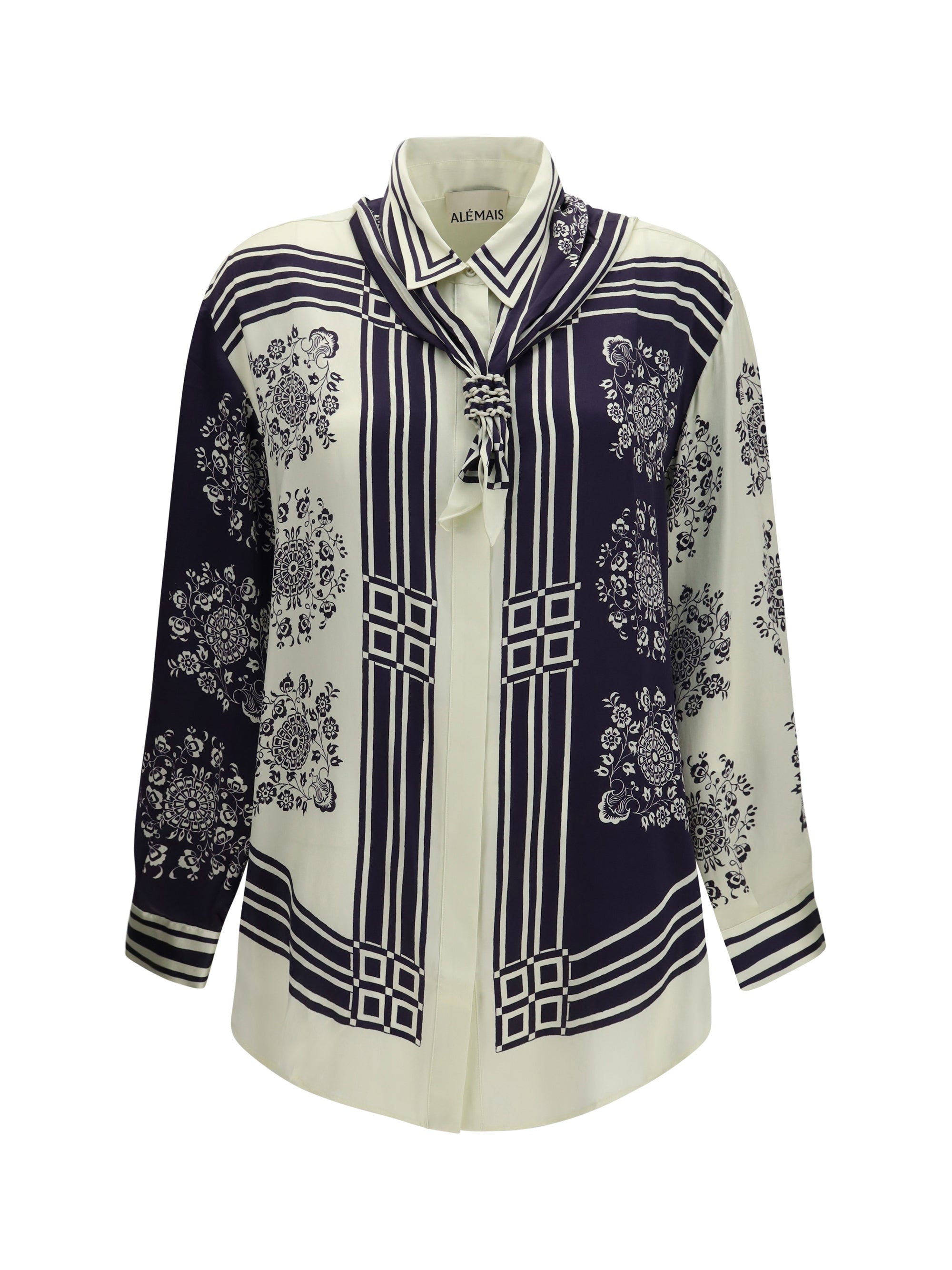 banderra silk shirt with scarf