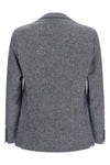brera single-breasted blazer in linen blend