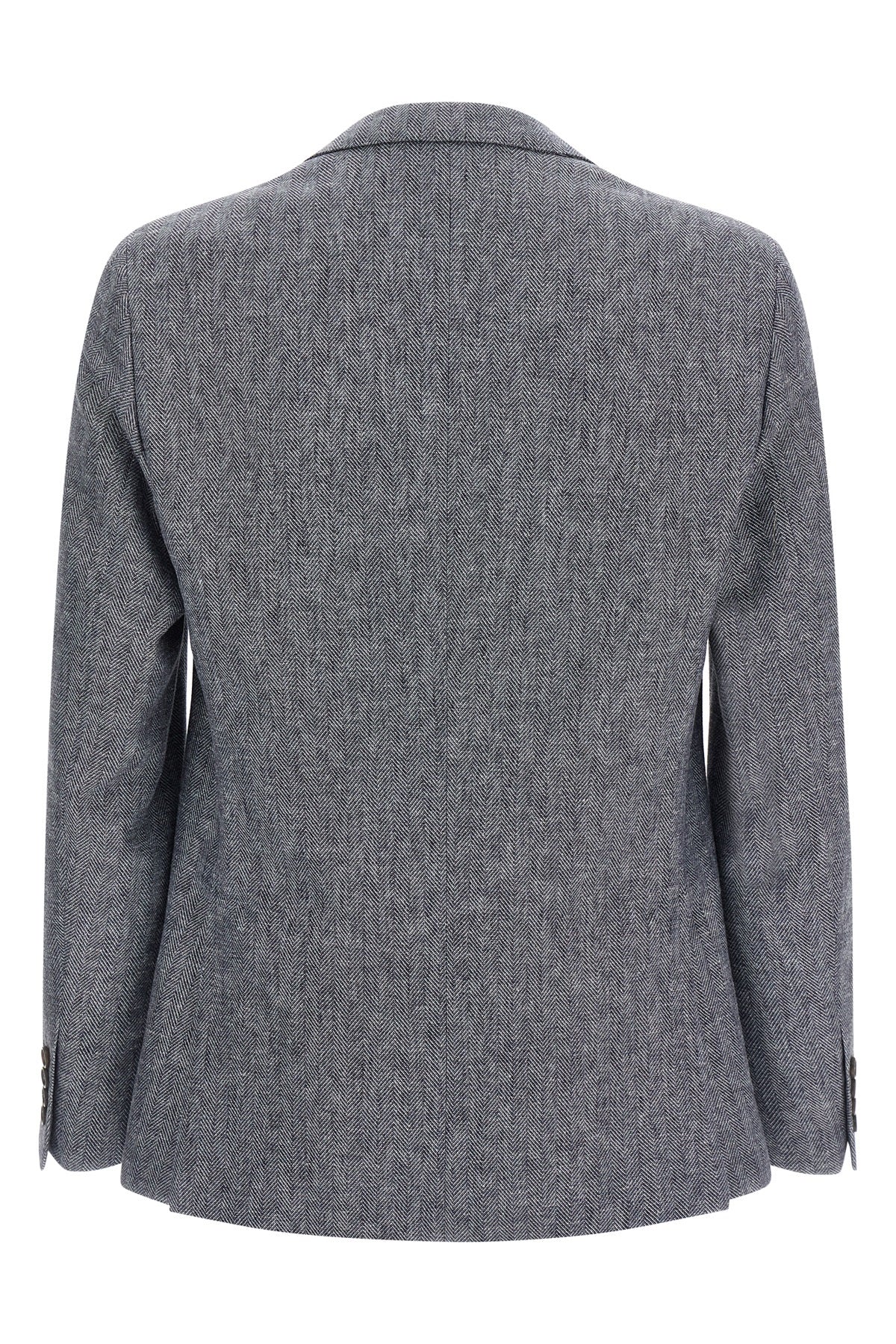 brera single-breasted blazer in linen blend