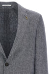 brera single-breasted blazer in linen blend