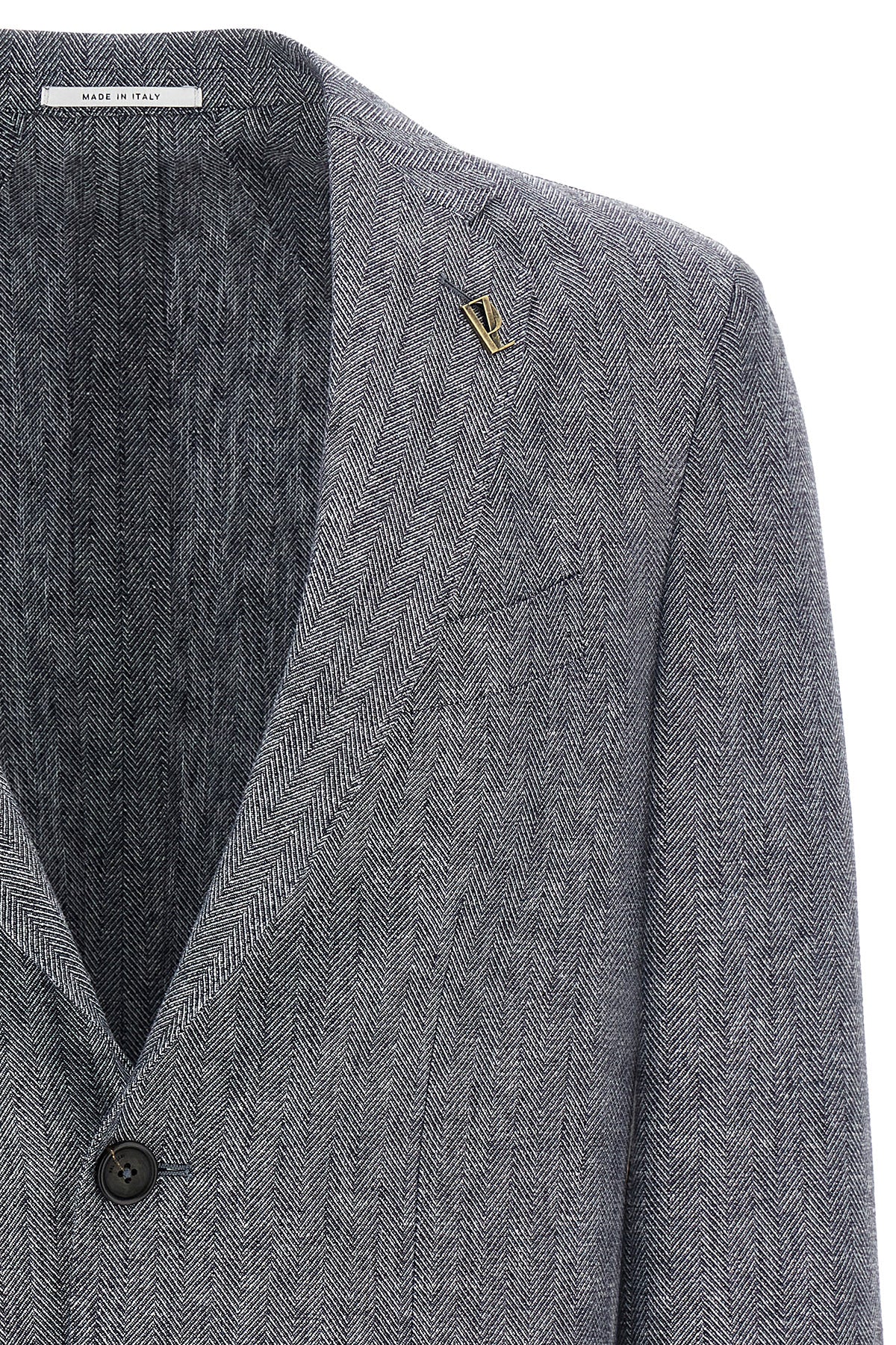 brera single-breasted blazer in linen blend