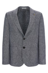brera single-breasted blazer in linen blend
