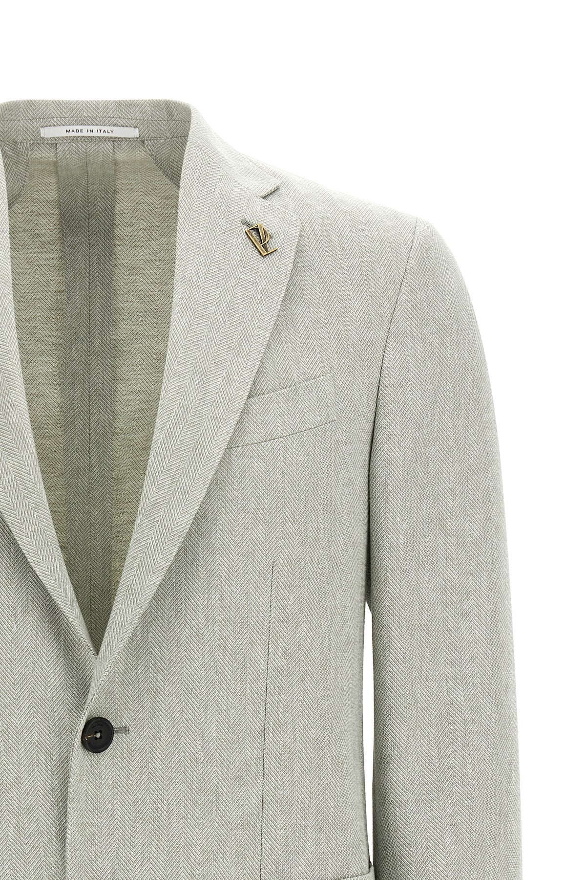 brera single-breasted blazer in linen blend