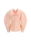 cut-out cotton poplin shirt