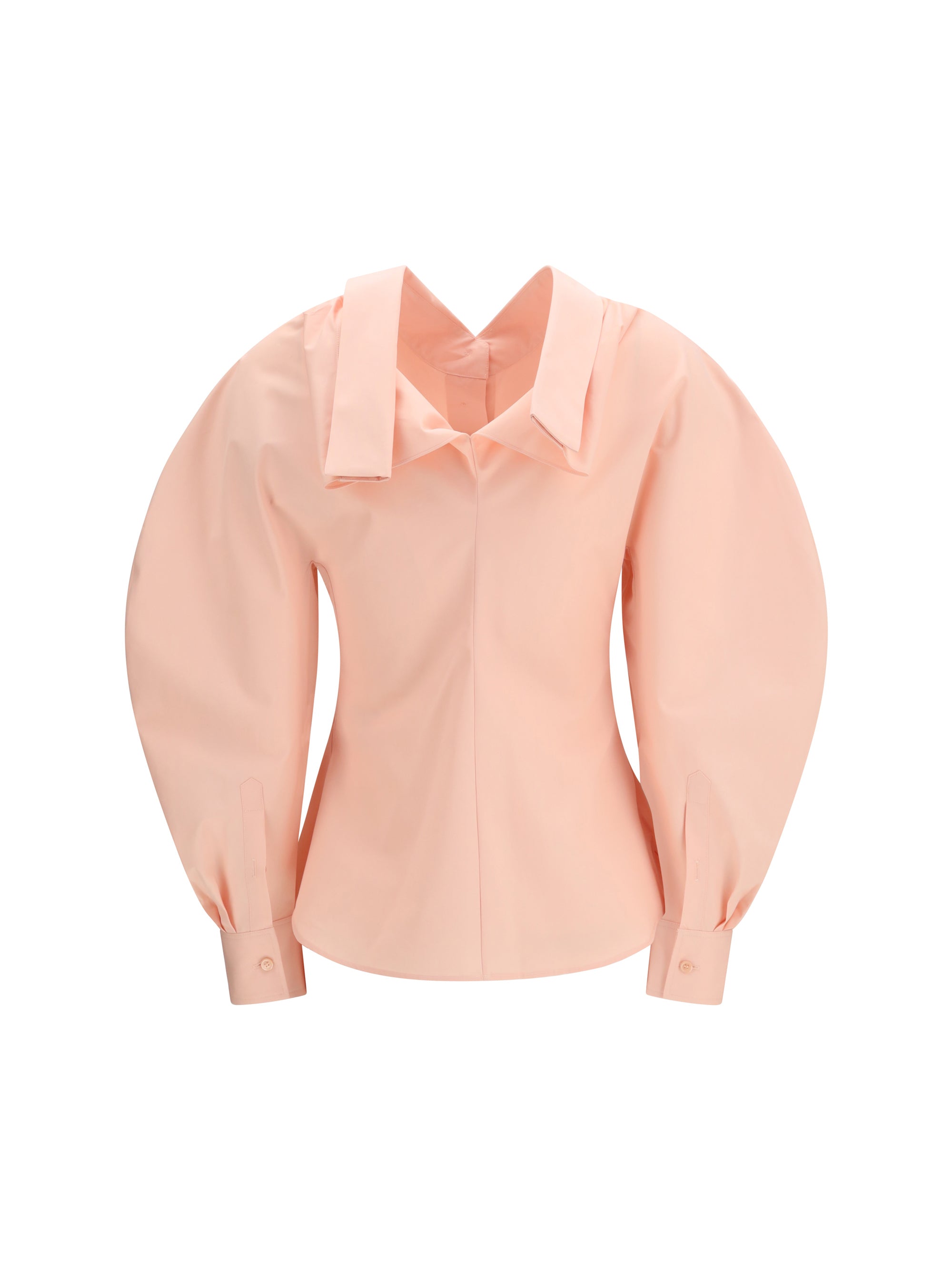cut-out cotton poplin shirt