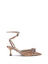 MACH & MACH 36 double bow silk pumps