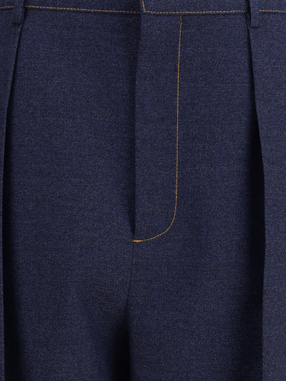 BOTTEGA VENETA 40 mélange wool pants