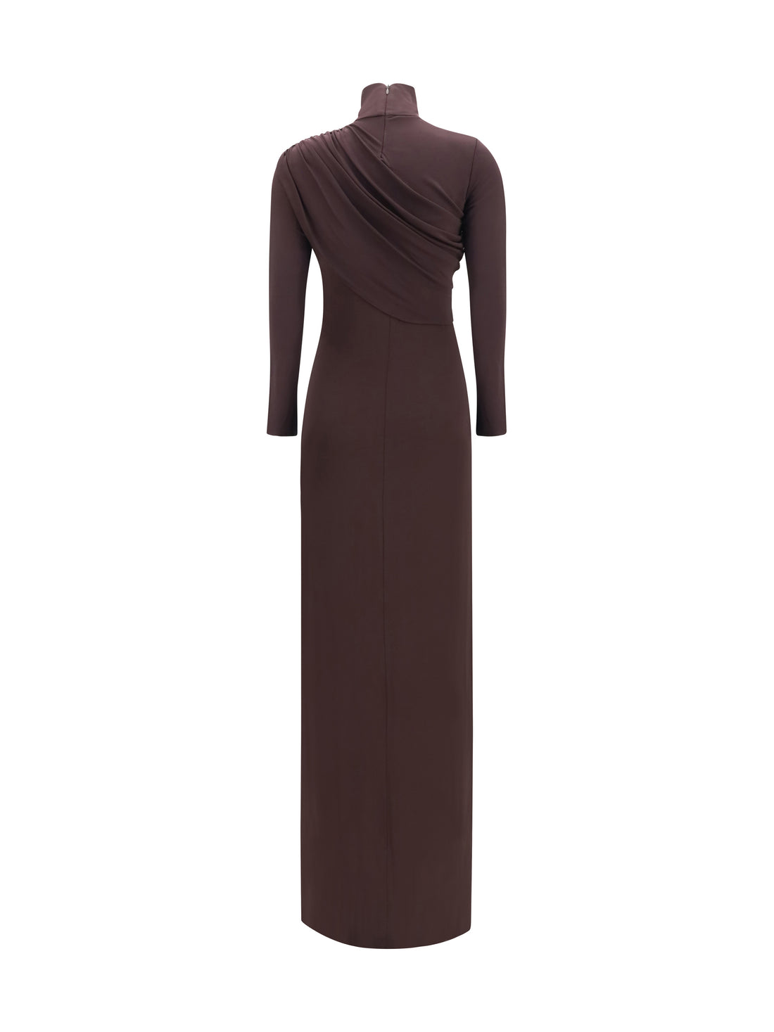 COURRÈGES 36 twist high neck jersey dress
