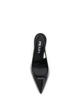 PRADA 39 leather slingback pumps