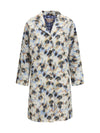 printed button parka coat
