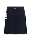 4-bar piqué mini skirt