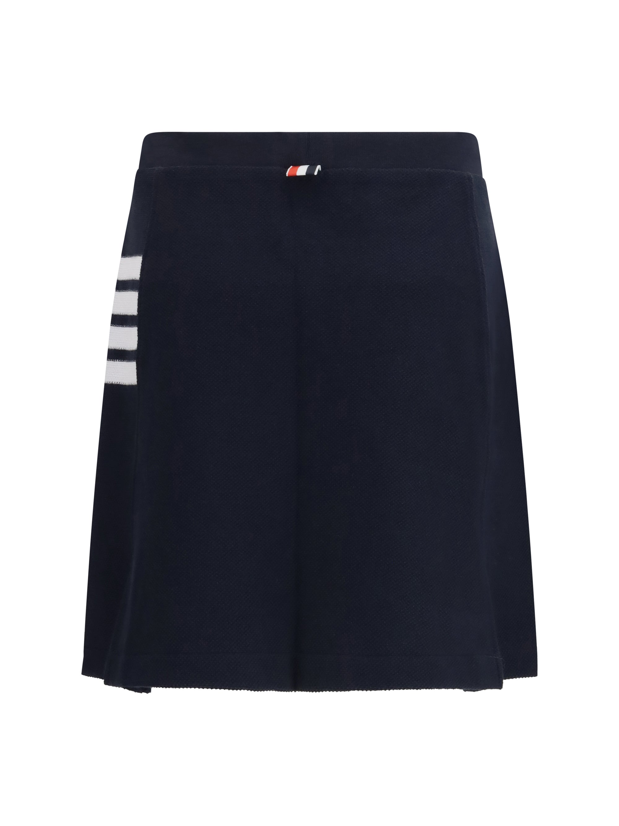4-bar piqué mini skirt