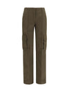 gabardine cargo trousers