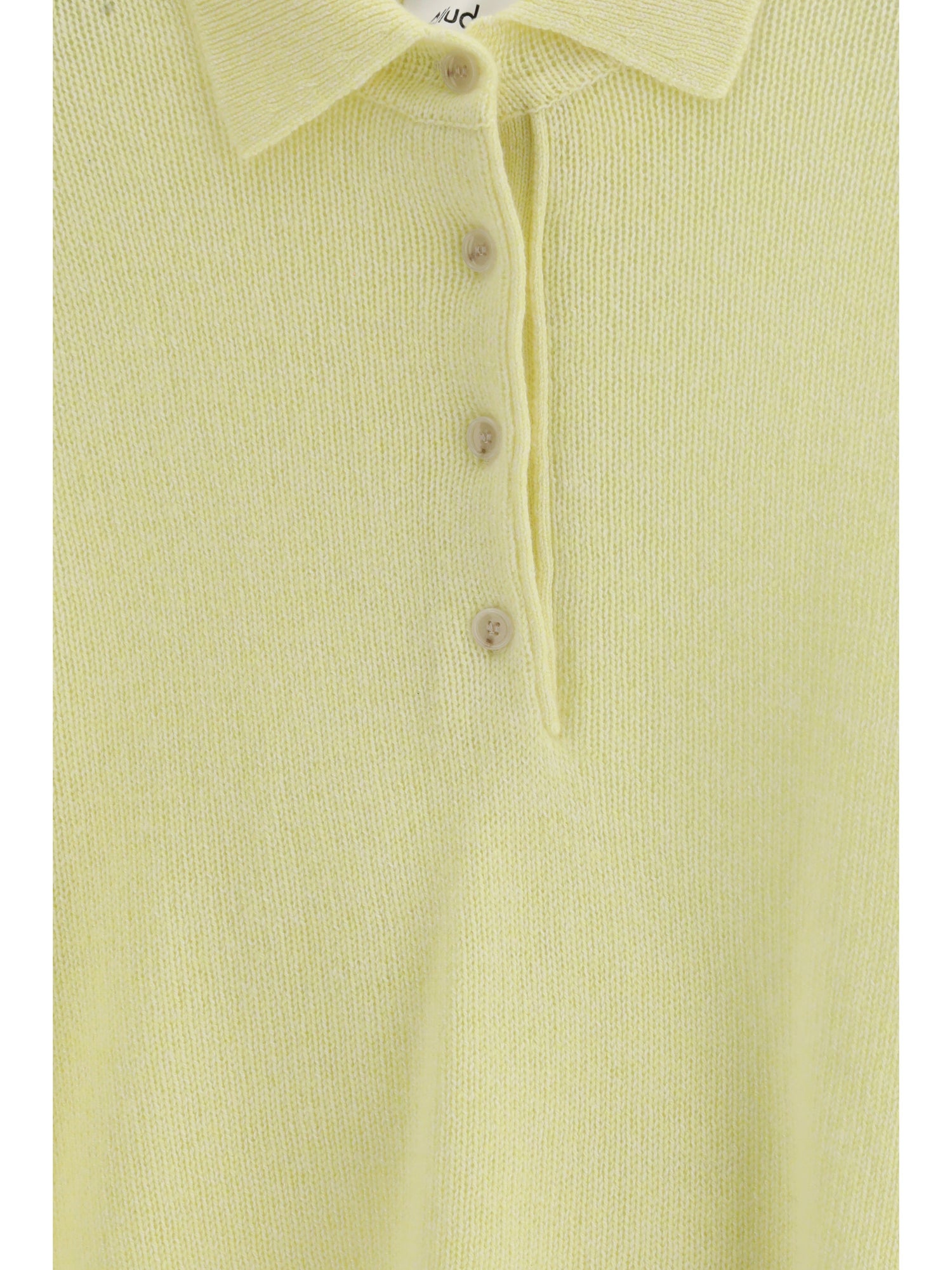 ALLUDE M short-sleeve polo neck sweater 