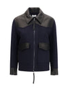 leather trimmed jacket