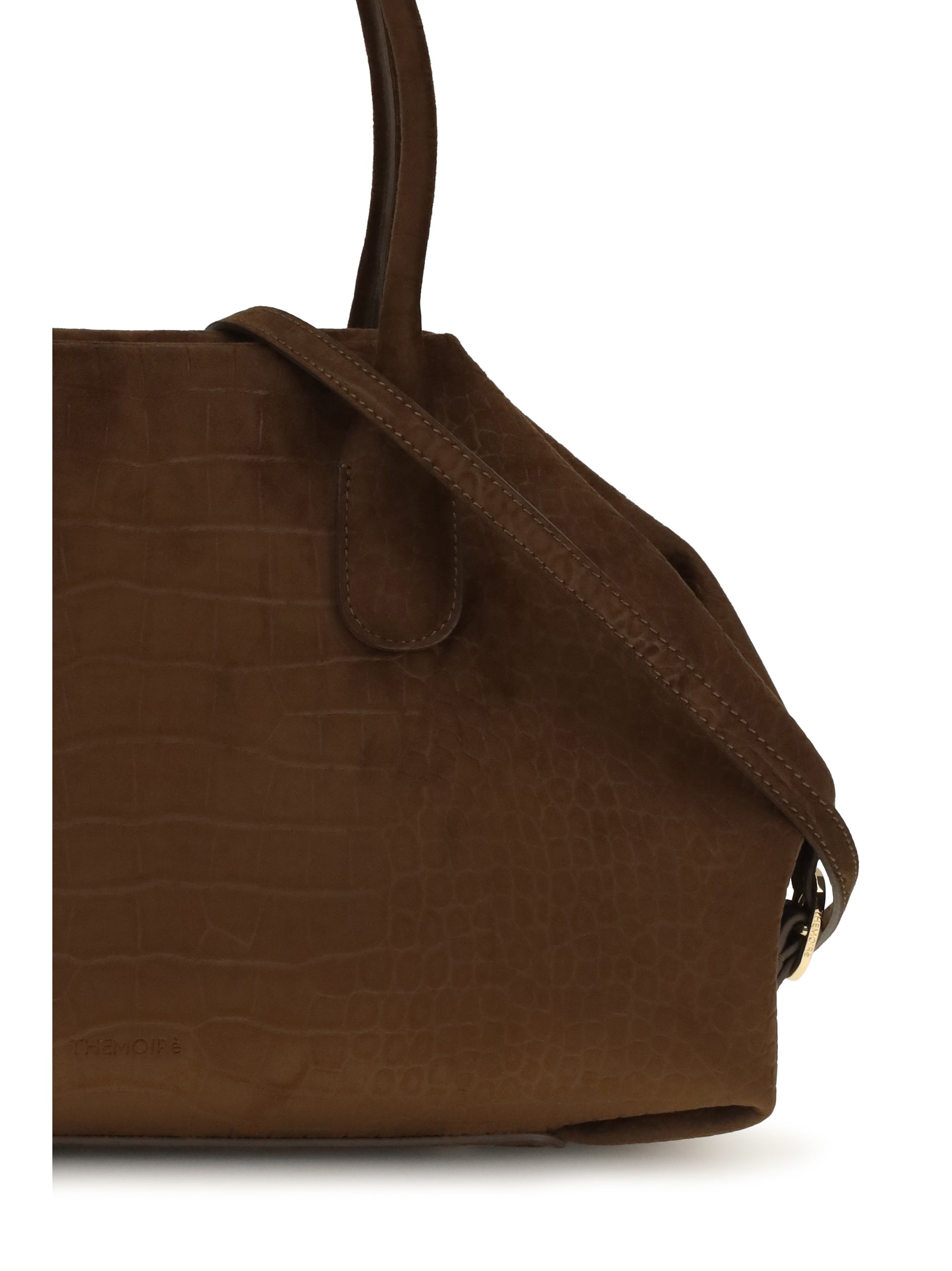 medium talia trank crocodile-effect suede shopping bag