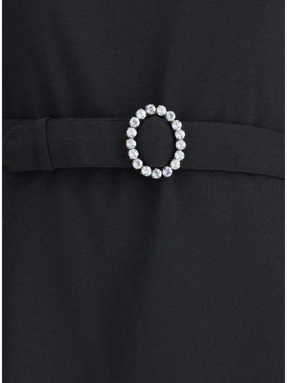 SAINT LAURENT 36 sablè mini dress with cut nude back