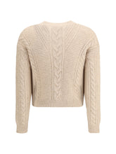 MAX MARA STUDIO L cropped boxy sweater in alpaca