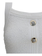 BALMAIN 34 tweed crop top