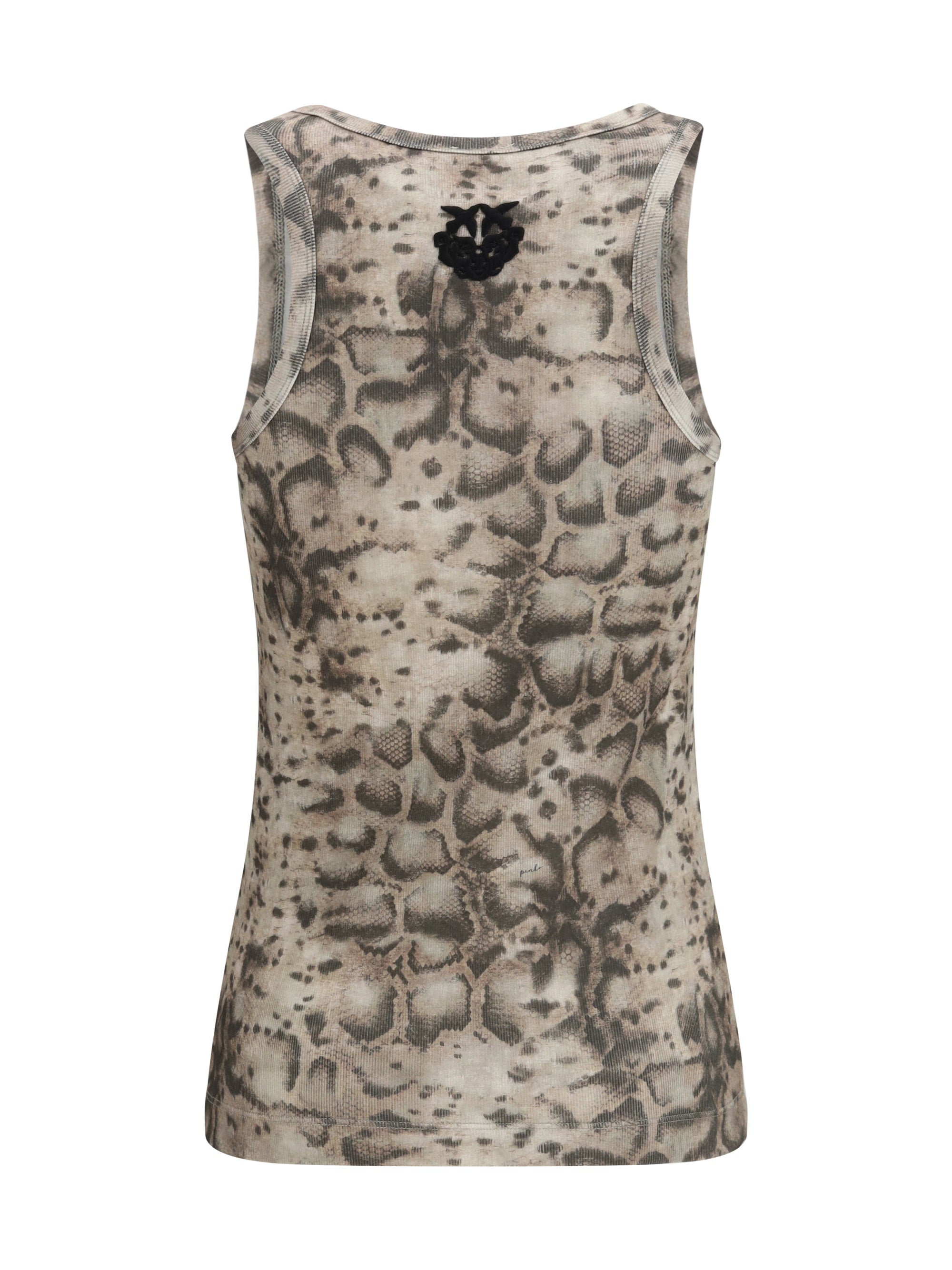 snakeskin-print tank top