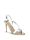 manhattan metallic-effect leather sandals
