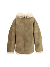MARANT ETOILE 36 clea shearling-effect faux fur coat