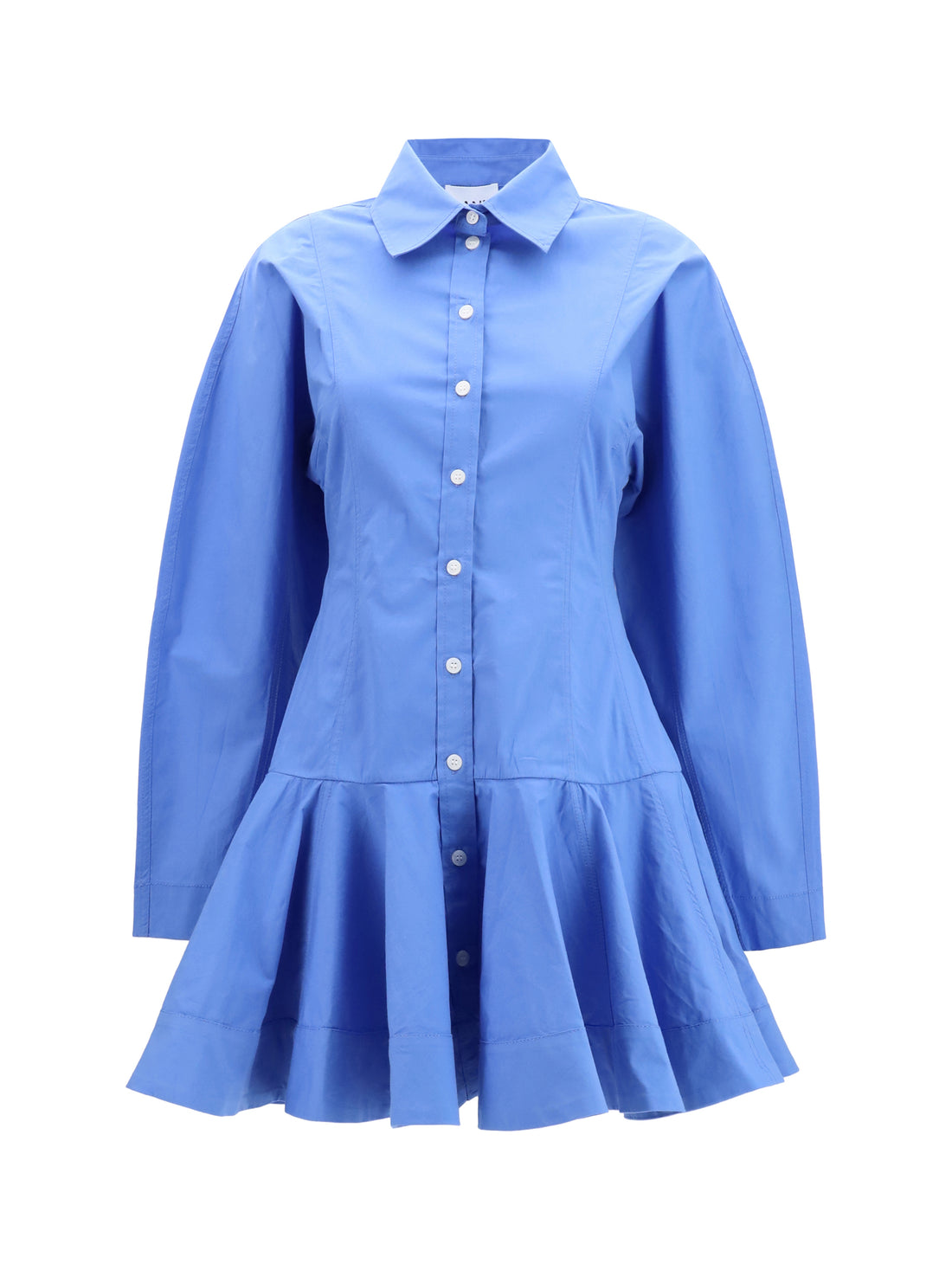 GANNI 34 cotton shirt dress with balloon skirt