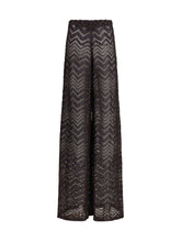 MISSONI 42 wide zigzag mesh trousers with sequins 
