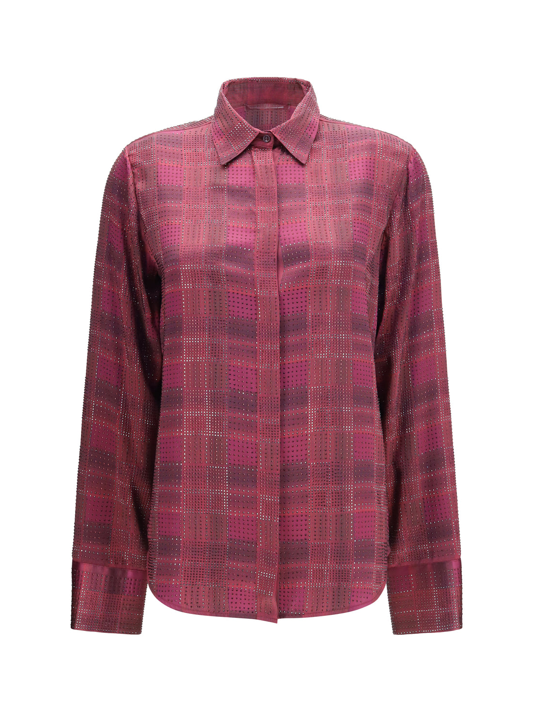 ERMANNO SCERVINO 40 crystal check satin shirt