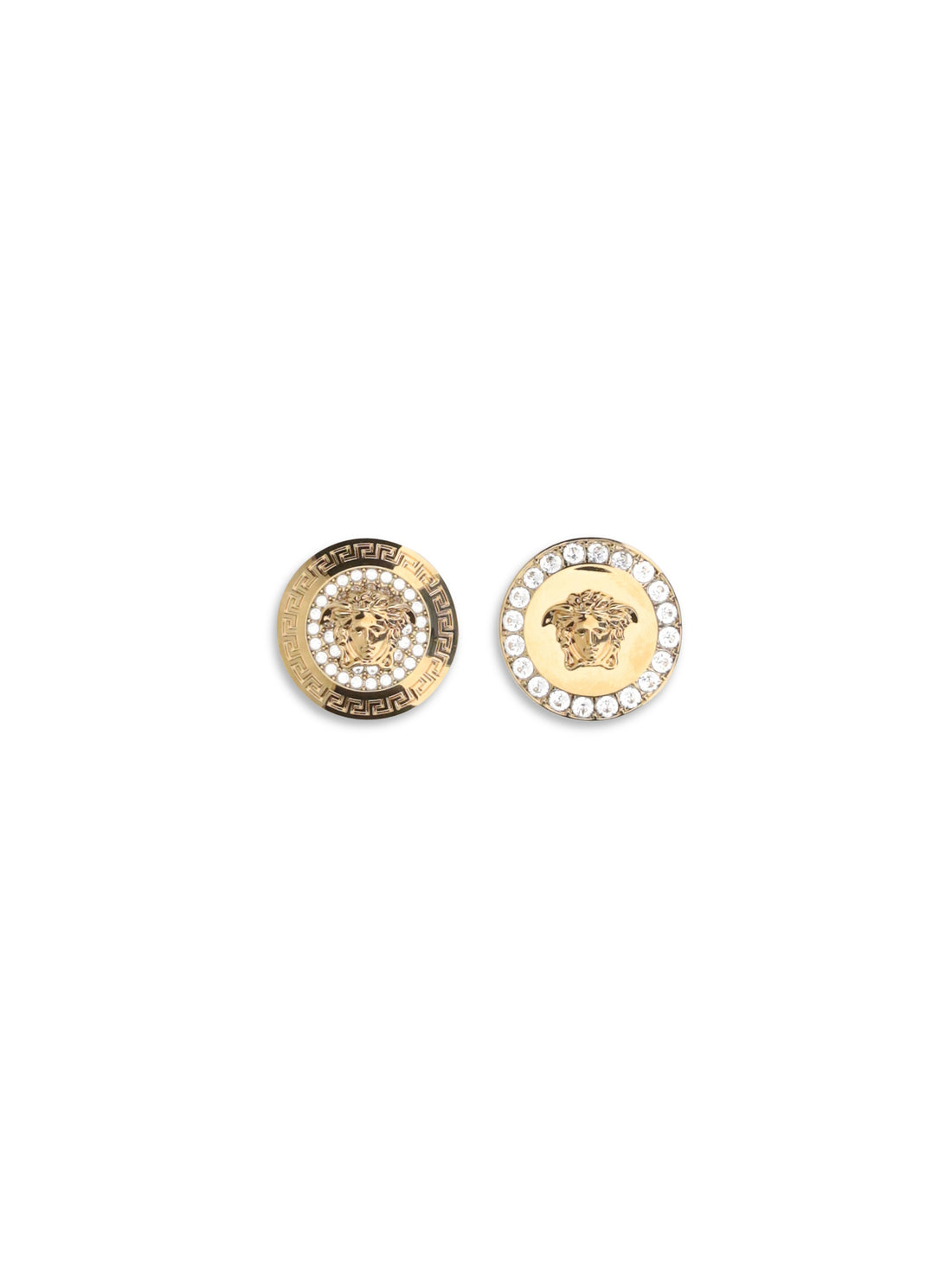 VERSACE OS crystal medusa earrings
