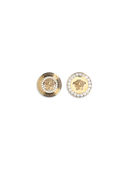 VERSACE OS crystal medusa earrings