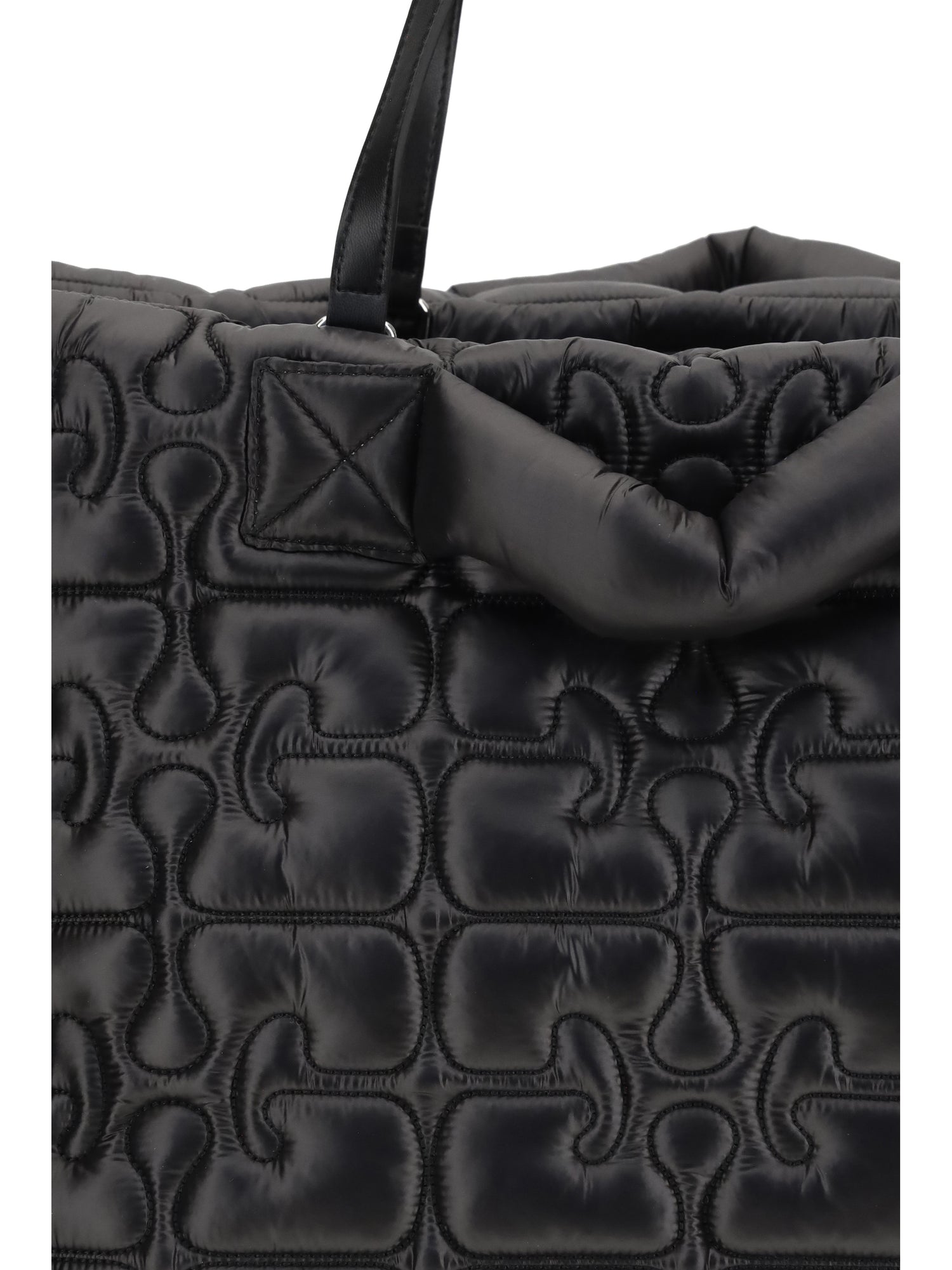 GANNI OS re-tech quilted tote