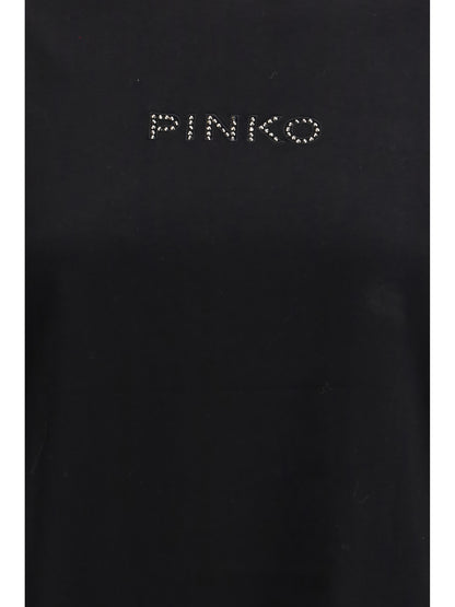 PINKO L rhinestone t-shirt