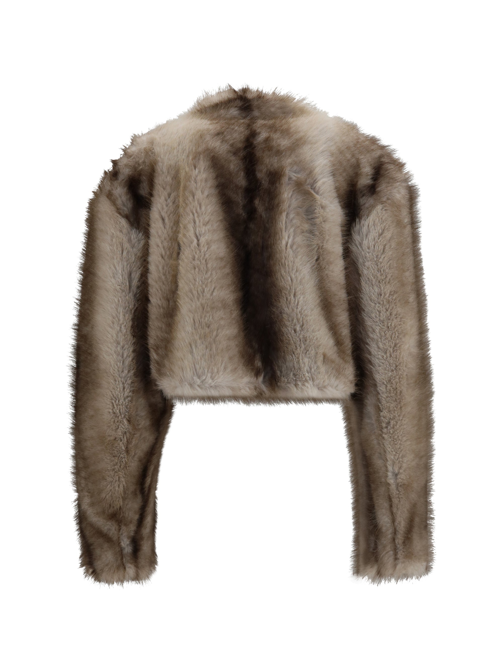 quantum short faux fur jacket