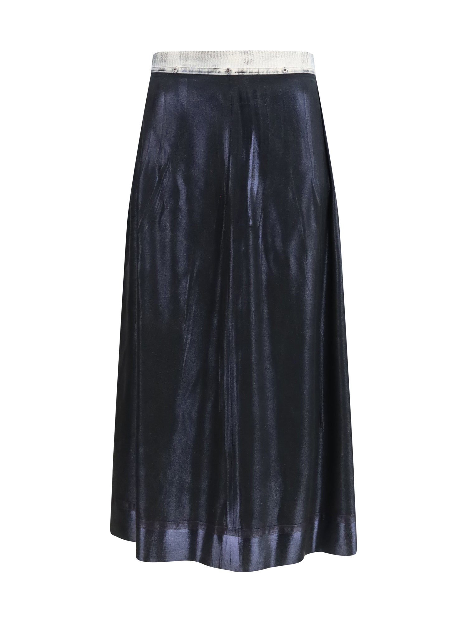 MARGIELA 44 foil-treated midi skirt