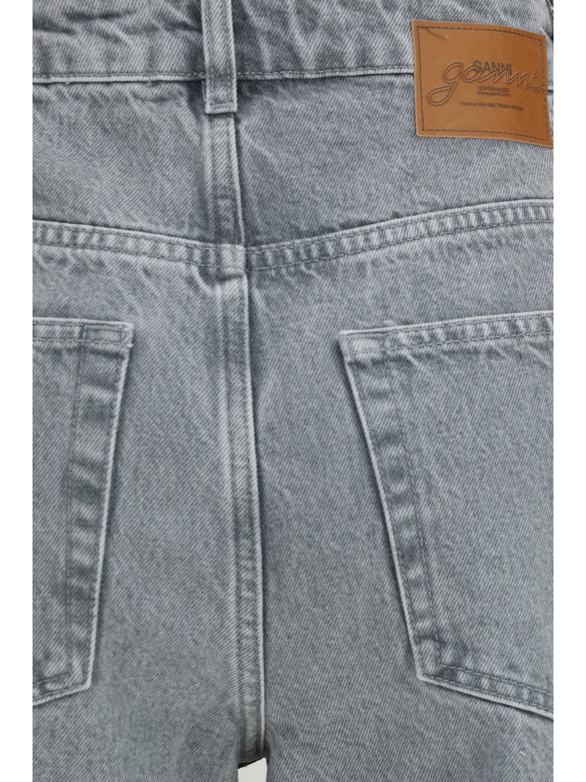 rigid denim cuffed jeans