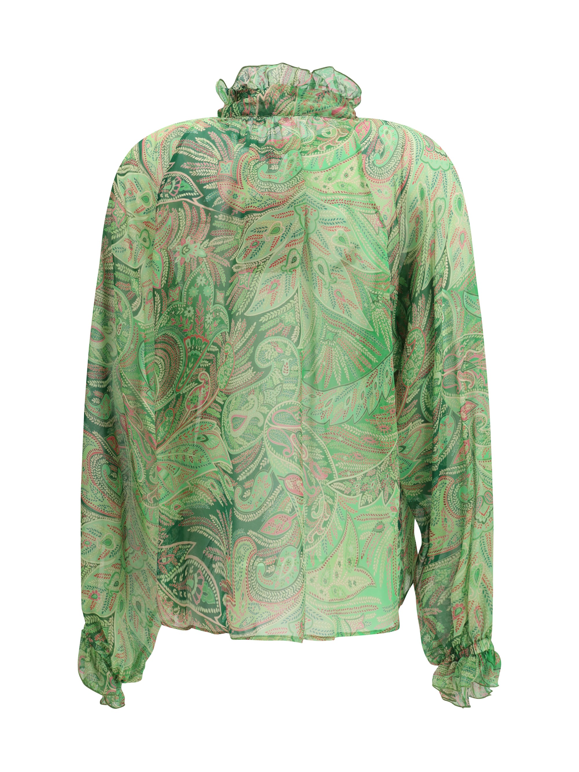 paisley ruffled shirt