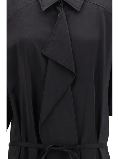LEMAIRE 38 asymmetrical silk shirt dress