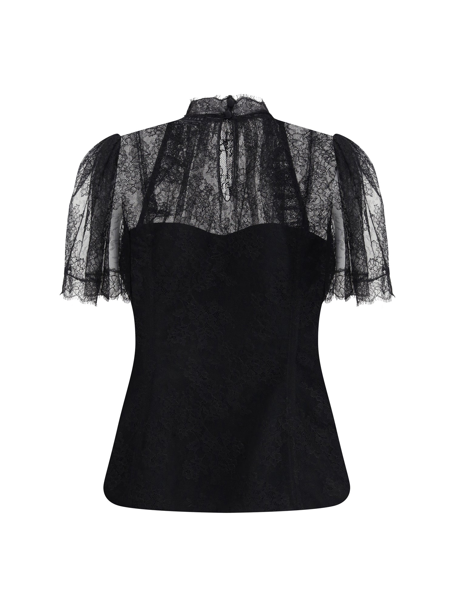 ALEXANDER MCQUEEN 42 floral lace top 