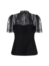ALEXANDER MCQUEEN 42 floral lace top 