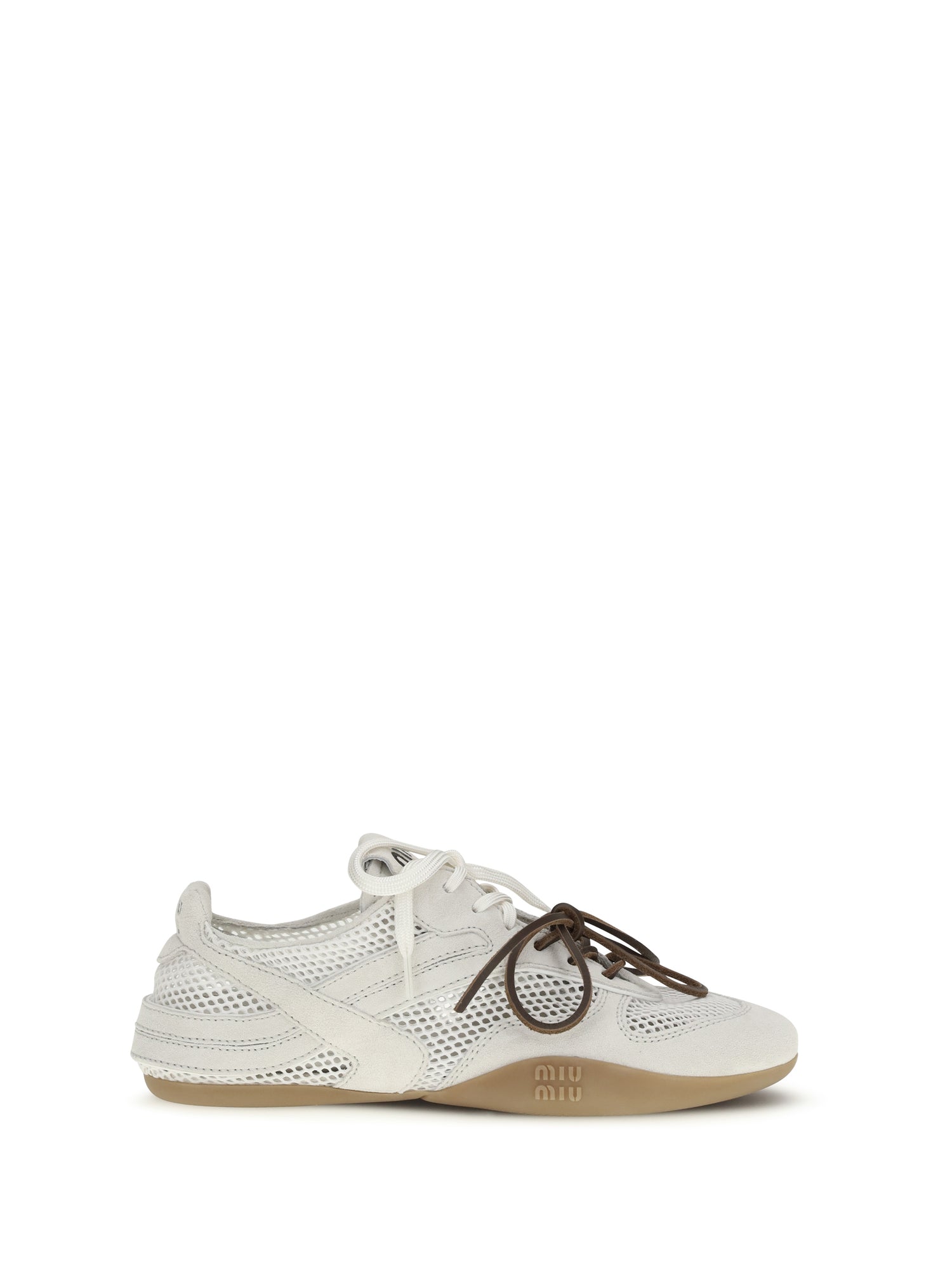 MIU MIU 37.5 mesh and suede sneakers 