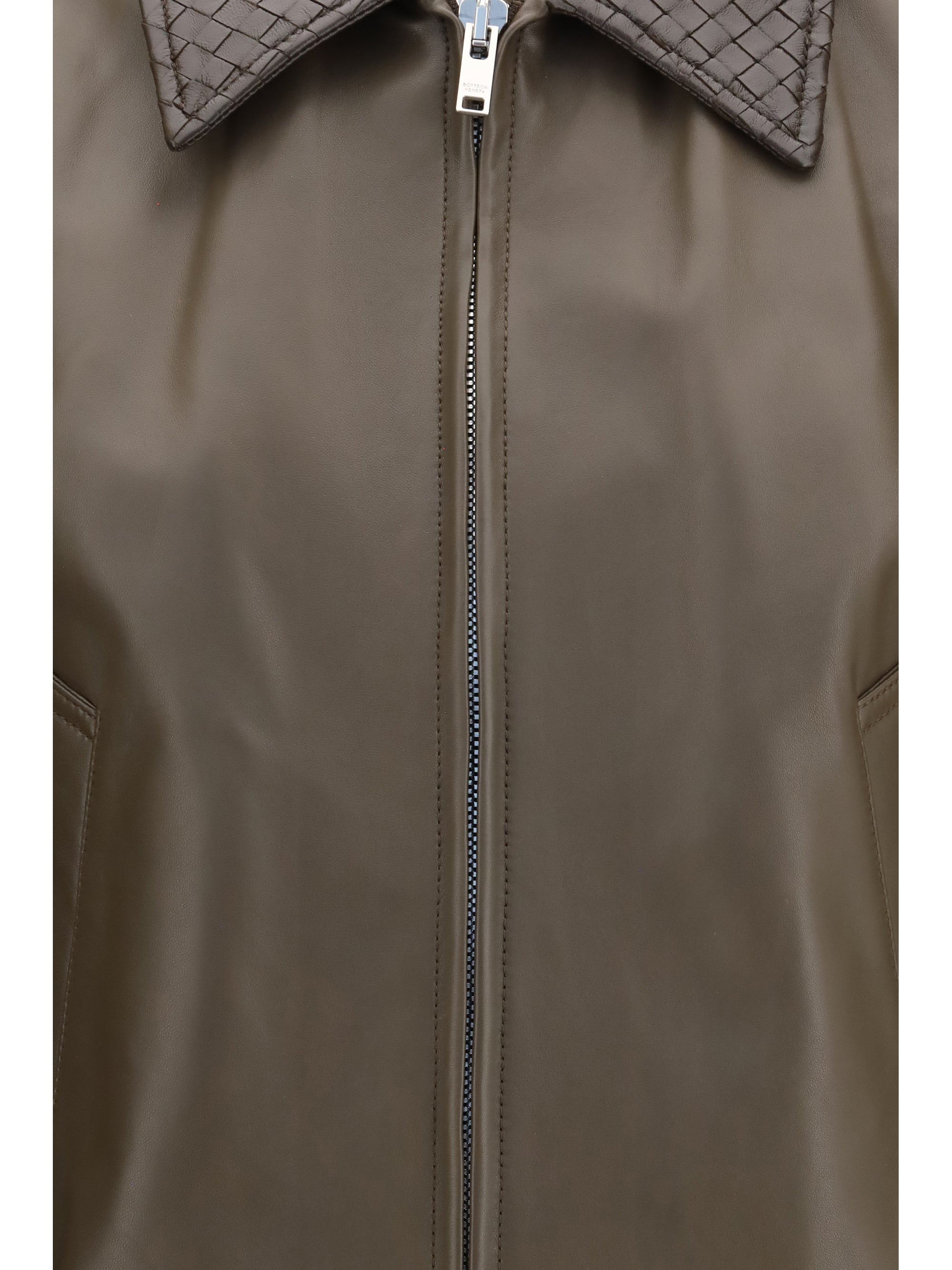 glossy leather jacket