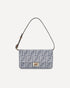 Fendi Ff Denim Clutch Bag Blue
