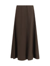 flute virgin wool and viscose twill skirt