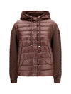 down jacket with wool sleeves