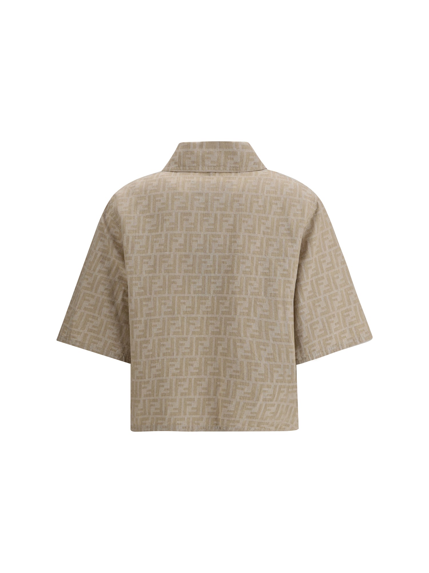 FENDI 40 chambray cropped jacket