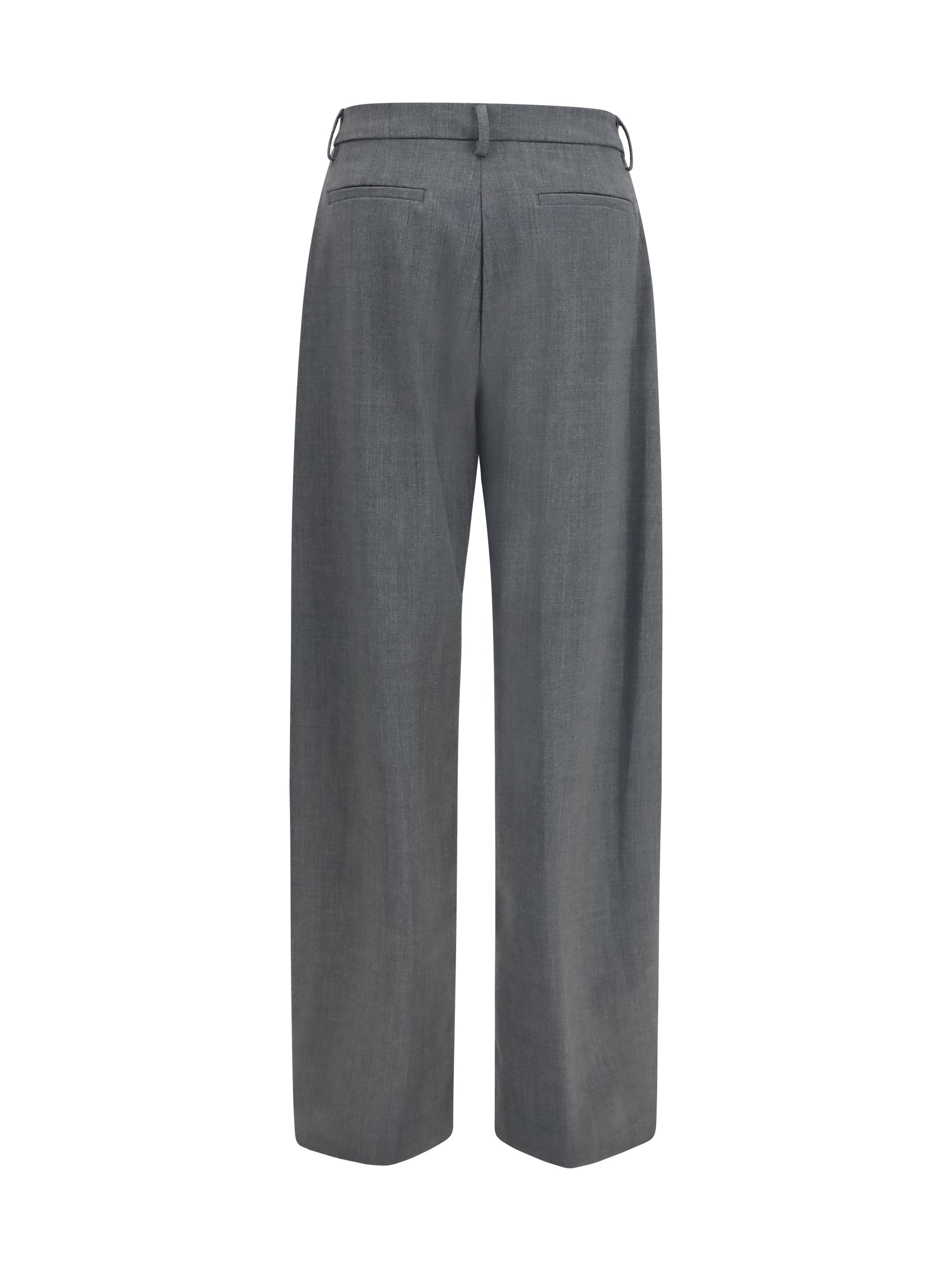straight-leg wool-blend pants